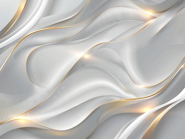 linee ondulate bianche e dorate