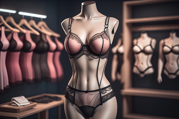 Lingerie sensuale su un manichino ai generative