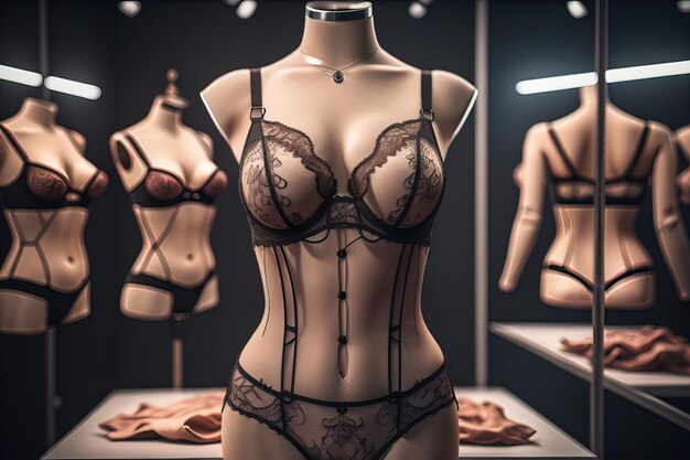 Lingerie sensuale su un manichino ai generative