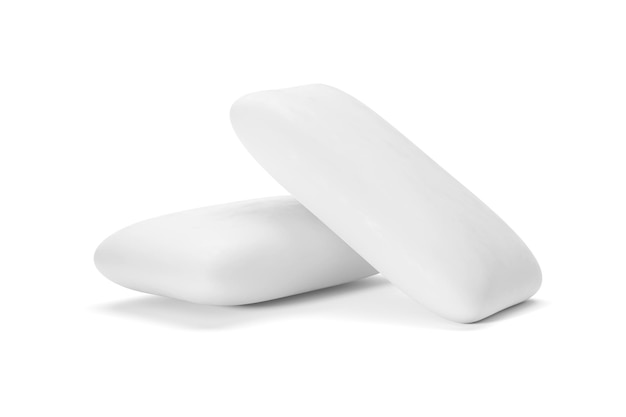 Linguette di gomma da masticare isolate su un rendering 3D bianco