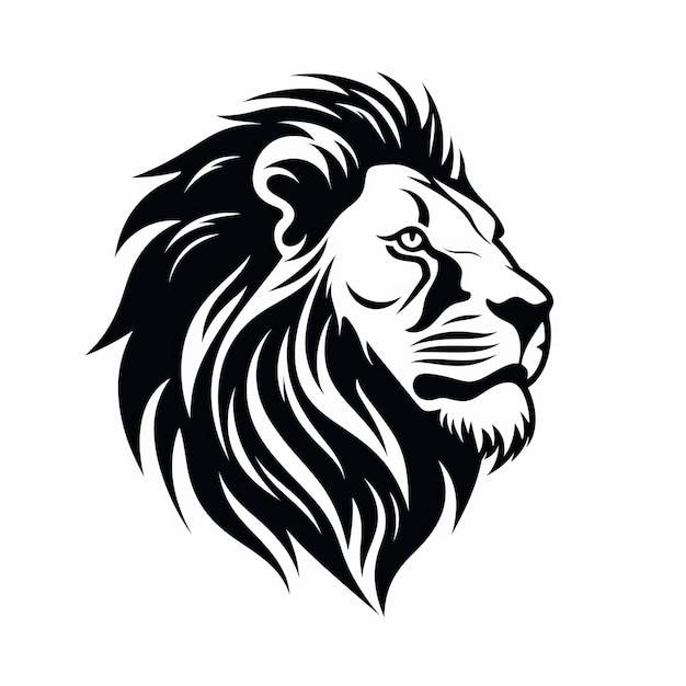 Lion Head Vector Clipart Disegno di silhouette di alta qualità