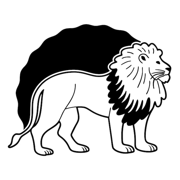 Lion sihouette vector desing eps