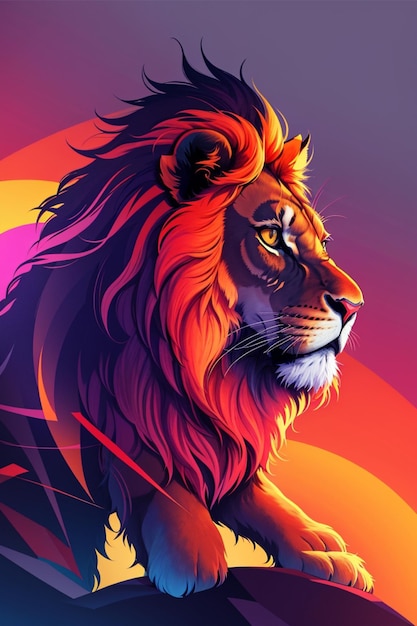 Lion vector art per il design delle magliette