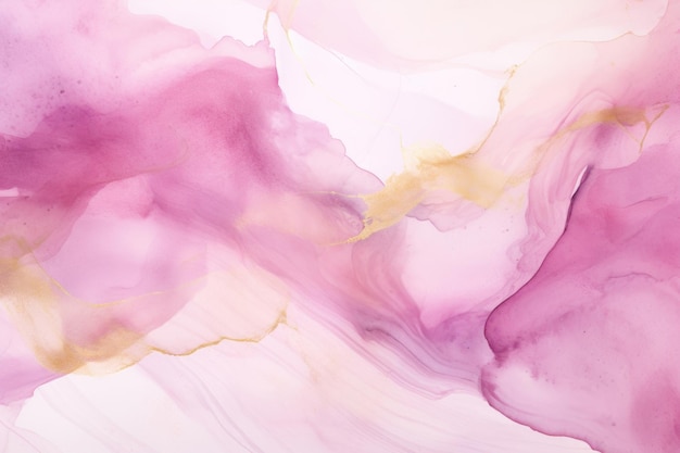 Liquid Gold Magenta Texture Acquerel Design Abstract Flow Pink e Lilac Patterns Splashes