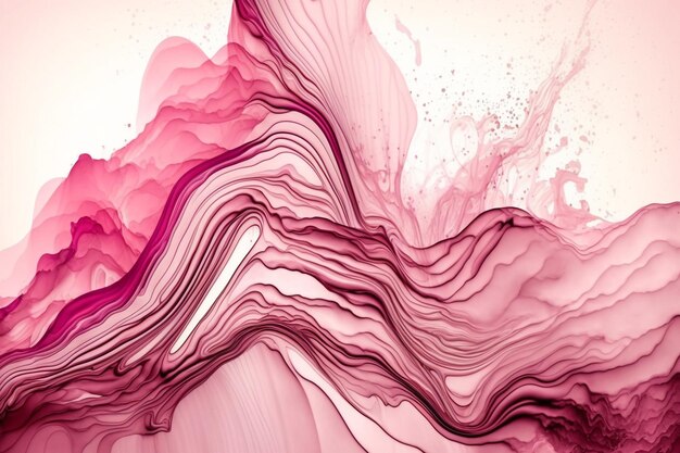 Liquido astratto rosa e bianco alcool inchiostro sfondo