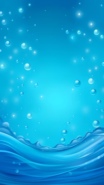 Liquido blu acqua con onde realistiche vortici e spruzzi illustrazione sfondo carta da parati