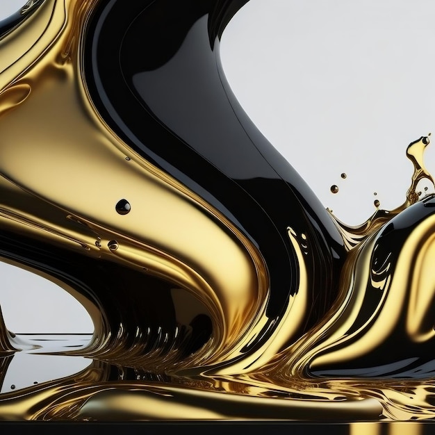 Liquido oro in bianco e nero