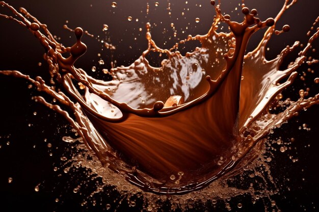 Liquido per schizzi di cioccolato al cacao