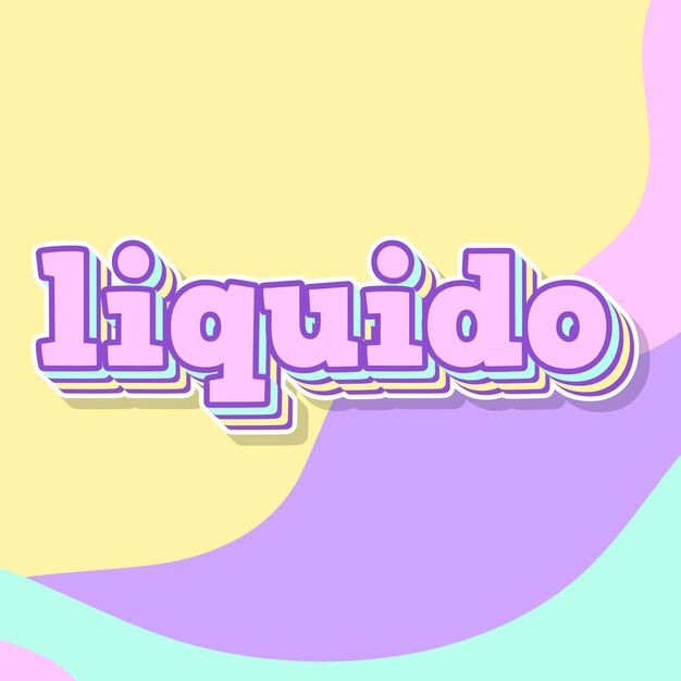 Liquido typography 3d design testo carino parola cool foto di sfondo jpg