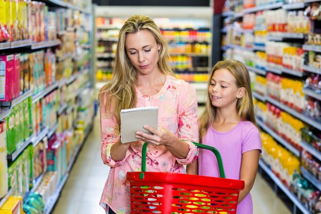 Lista di controllo di madre e figlia