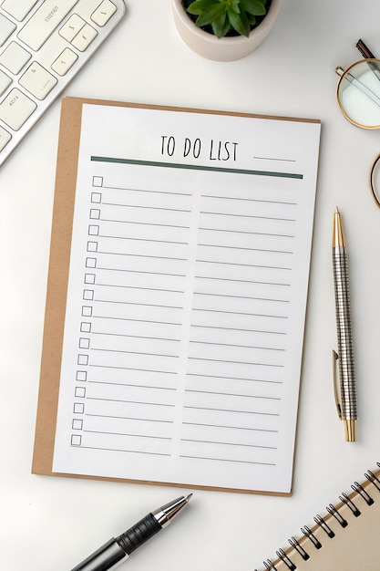 lista di cose da fare vuota