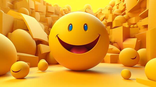 Listen Smiley Music emoji presenta una faccia gialla con gli occhi che indossano le cuffie e un ampio sorriso felice Trasmette la gioia e il piacere di ascoltare musica AI generativa