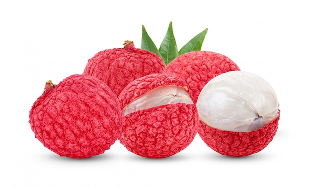 Litchi su bianco