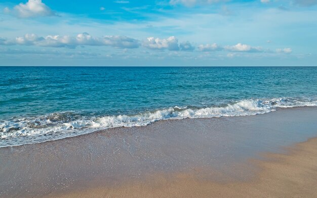 Litorale della spiaggia di Platamona in una giornata nuvolosa