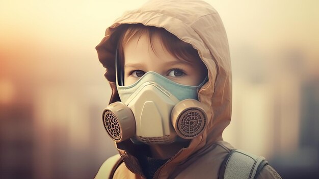 Livelli pericolosi di cattiva qualità dell'aria inquinata per i bambini