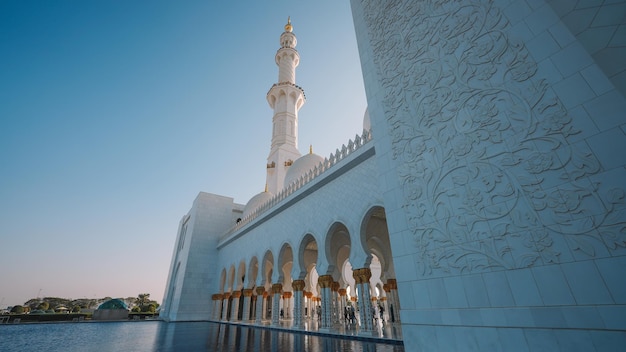 Lo sceicco zayed grande moschea ad abu dhabi