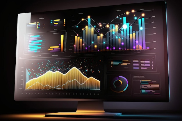 Lo schermo di un computer con sopra un grafico