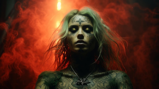Lo sciamano voodoo in tatuaggio