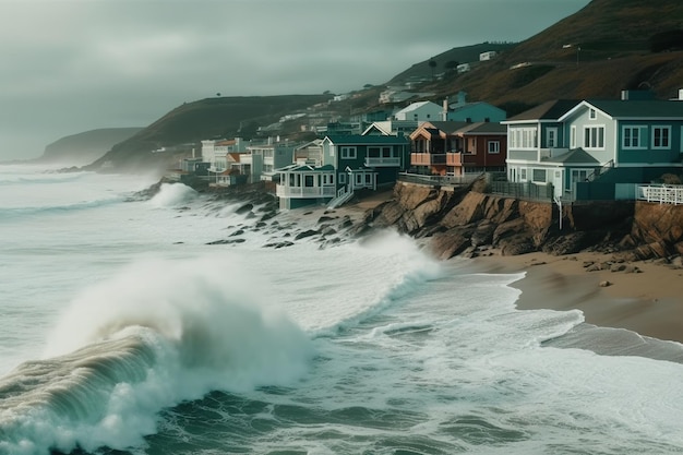 Lo scioglimento dei ghiacciai inonda gli iceberg del Polo Nord Il riscaldamento globale del clima Un problema comune Salvare e proteggere il pianeta terra importanza e necessità ecologia