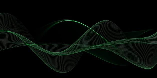 Lo sfondo astratto dell'onda verde può essere utilizzato per la copertura