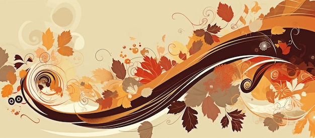 Lo sfondo autunnale è perfetto per banner a tema autunnale e progetti creativi generati dall'AI