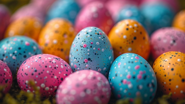 Lo sfondo colorato delle uova di Pasqua