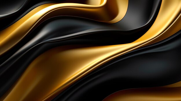 Lo sfondo con forme astratte dorate e nere in contrasto