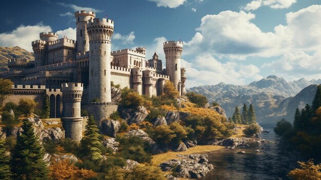 Lo sfondo del gioco Medieval Castles and Kingdoms