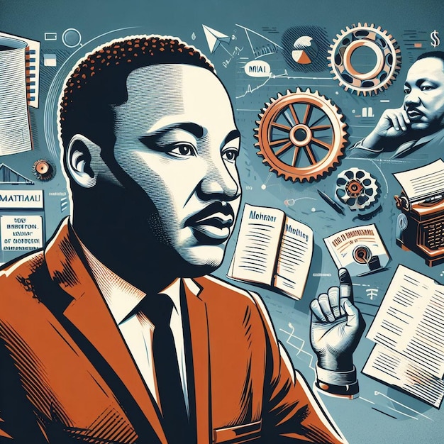 Lo sfondo del giorno di Martin Luther King ai generato