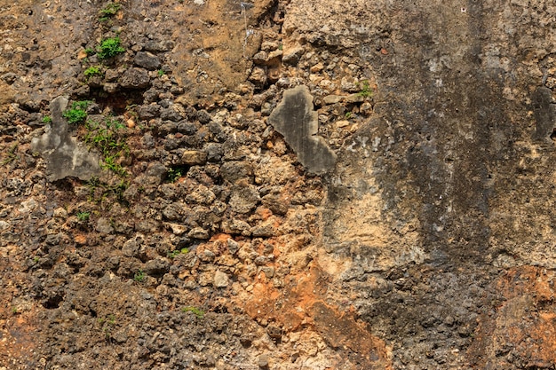 Lo sfondo del muro di pietra
