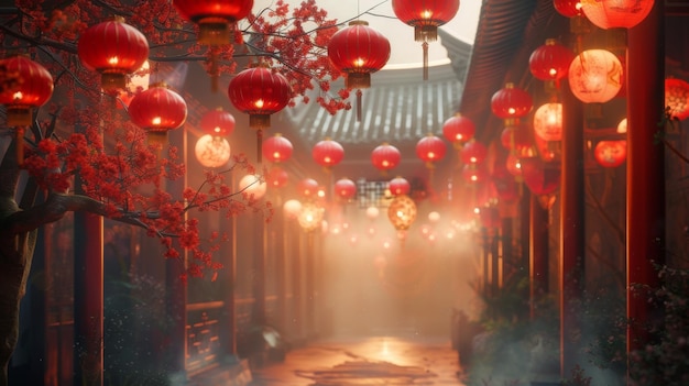 Lo sfondo della festa del Capodanno cinese