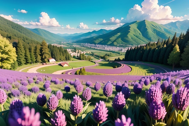 Lo sfondo della fotografia di base di fiori di lavanda viola è molto bello