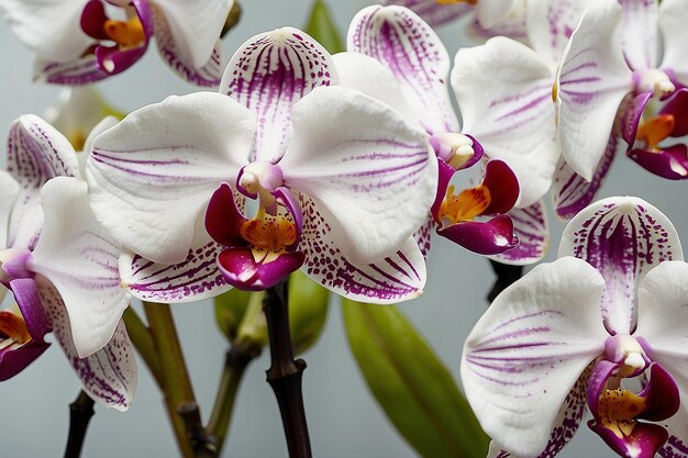 Lo sfondo floreale delle orchidee tropicali