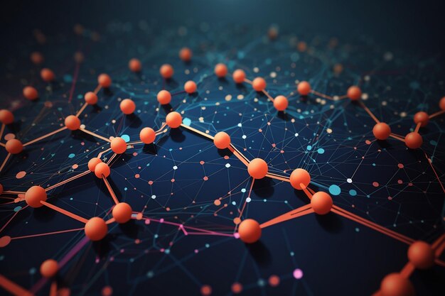 Lo sfondo moderno delle linee di connessione e dei punti