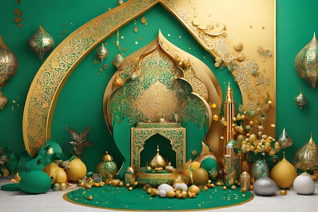 Lo sfondo radioso del Ramadan riflette la bellezza del mese sacro