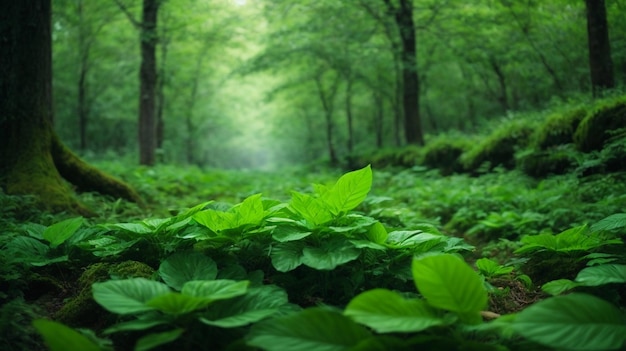 Lo sfondo rilassante della foresta