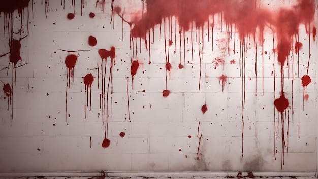 Lo sfondo spaventoso del muro Il muro è pieno di macchie di sangue e graffi