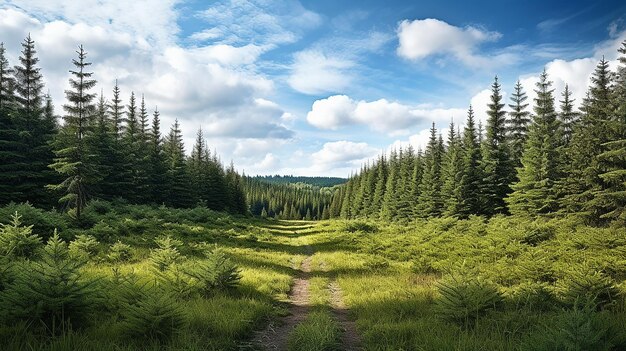 Lo sfondo tranquillo della foresta