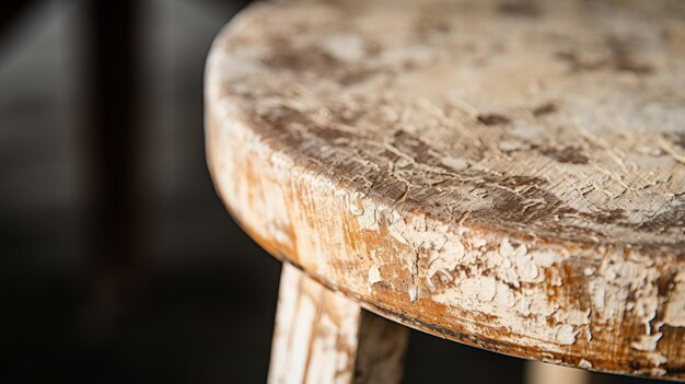 Lo sgabello di cashmere rustico con superfici distrutte e fascino vintage