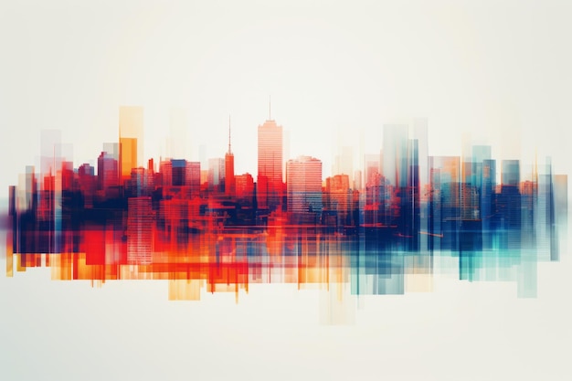 Lo skyline astratto di New York.