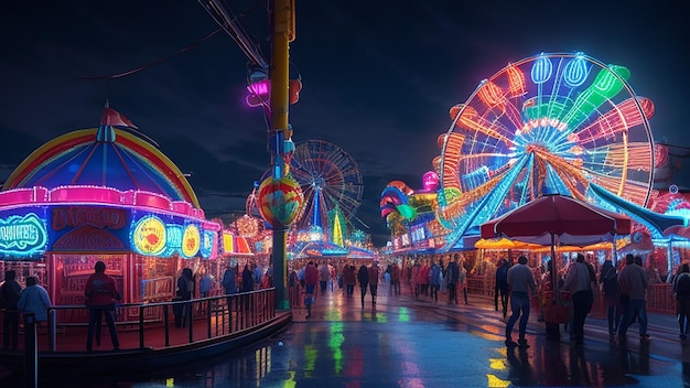 Lo spettacolo notturno del carnevale