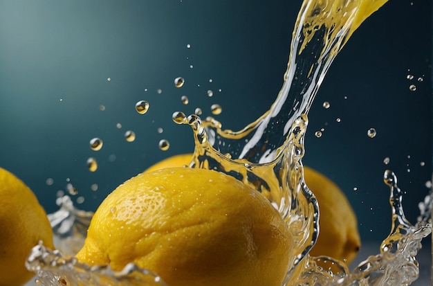 Lo splash di succo di limone in azione