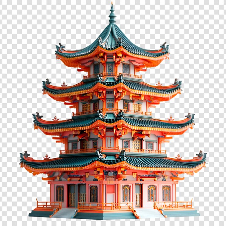Lo splendido design dell'architettura della pagoda cinese