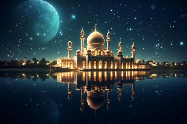 Lo splendore tranquillo dei paesaggi notturni del Ramadan