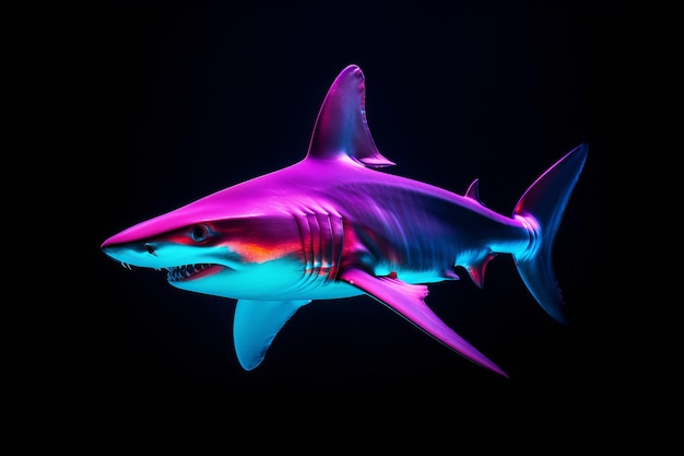 Lo squalo al neon colorato ha lasciato Genera Ai