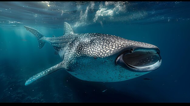 Lo squalo balena incontra il gentile gigante oceanico