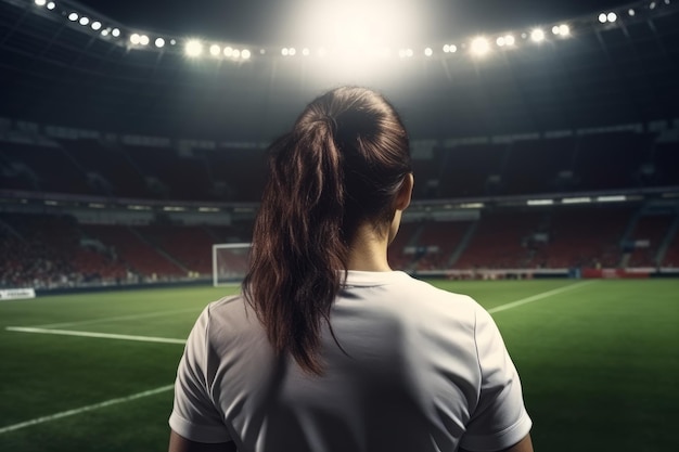 Lo stadio del calciatore della donna genera Ai