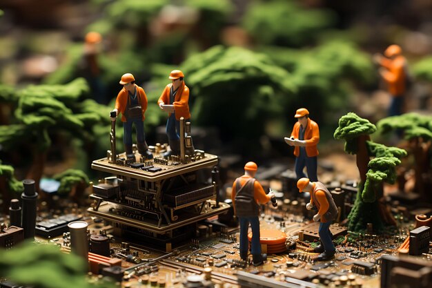 Lo stile di servizio fotografico Tiltshift con tecnologia avanzata mostra un look moderno, unico e futuristico