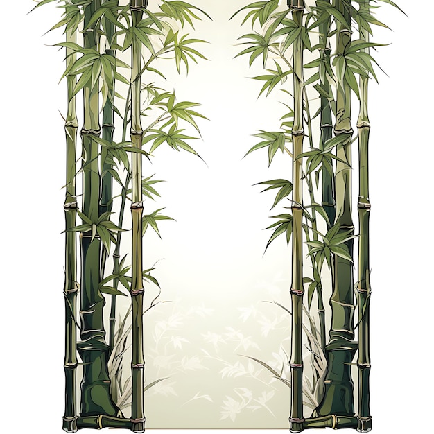 Lo stile surreale di Bi Fold Gate con design della foresta di bambù consiste in due lasciate il design dell'idea creativa