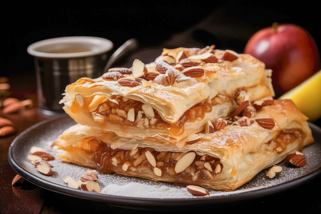 Lo strudel di mele è un classico dolce austriaco caratterizzato da strati di pasta sottilissima